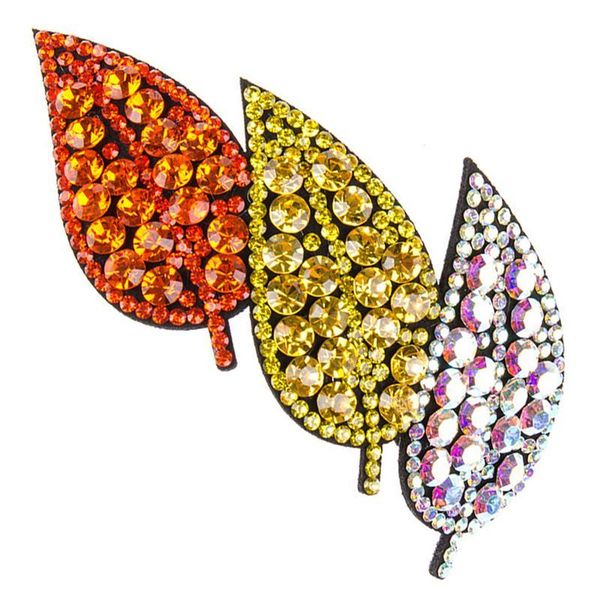 

hair clips 1pc shiny rhinestone clip leaf design side clamp styling