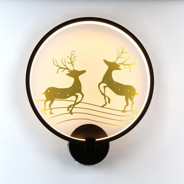 

wall lamps 18w led lamp bedroom bedside light indoor stair corridor lighting decoration deer bird aluminum+iron ac90-260v