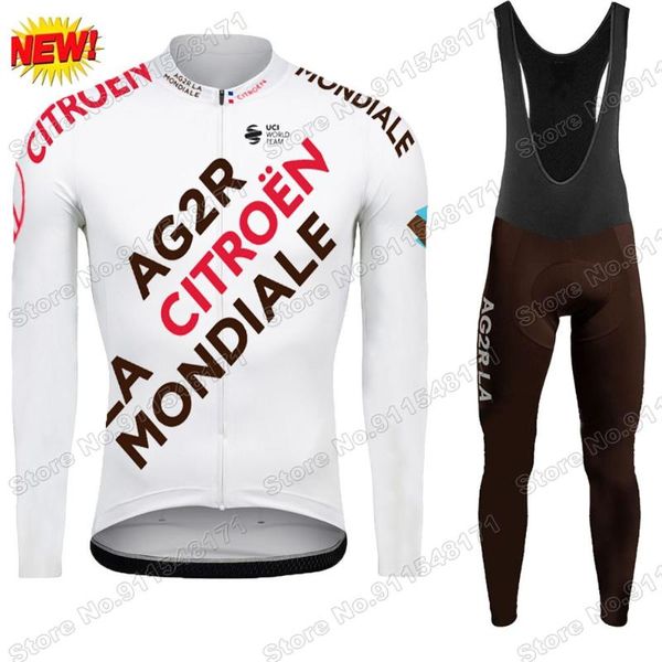 

team ag2r summer 2021 cycling jersey set clothing men long sleeve mtb bike road pants bib maillot culotte racing sets, Black;blue