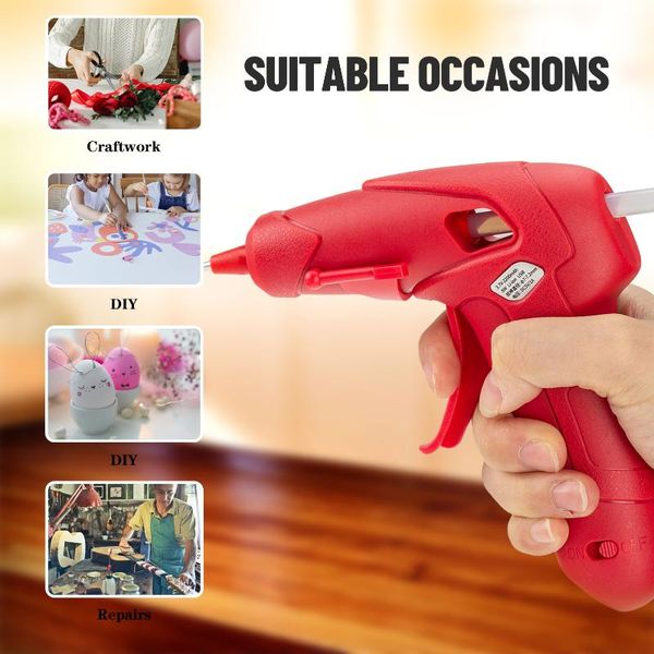 

glue guns c115001 cordless melt tool usb rechargeable battery diy kit for craftwork repairs 30 pcs sticks