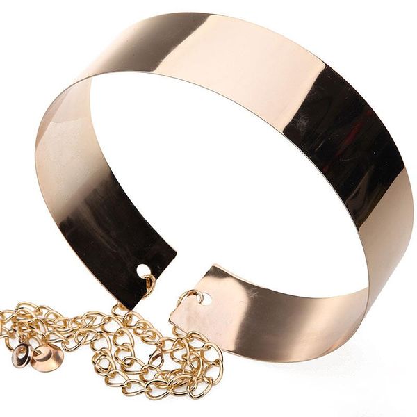 

belts fashion western vintage belt sequined metal for women ladies mirror decoration dress wild gold chain 6x65, Black;brown