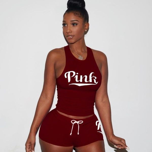 

women's jumpsuits & rompers fashion women casual letter print sleeveless tank + shorts 2pcs sets tracksuit lady's outfits overalls, Black;white