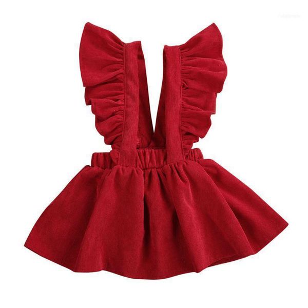 

skirts kids girls sleeve strap dress corduroy tutu skirt clothes cute outfits /no1, Blue