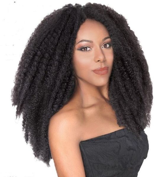 8 Packungen voller Kopf, zweifarbig, Marley-Zöpfe, synthetische Haarverlängerungen, Schwarzbraun, Ombre, Kinky-Twist-Flechtung, schnelle Express-Lieferung