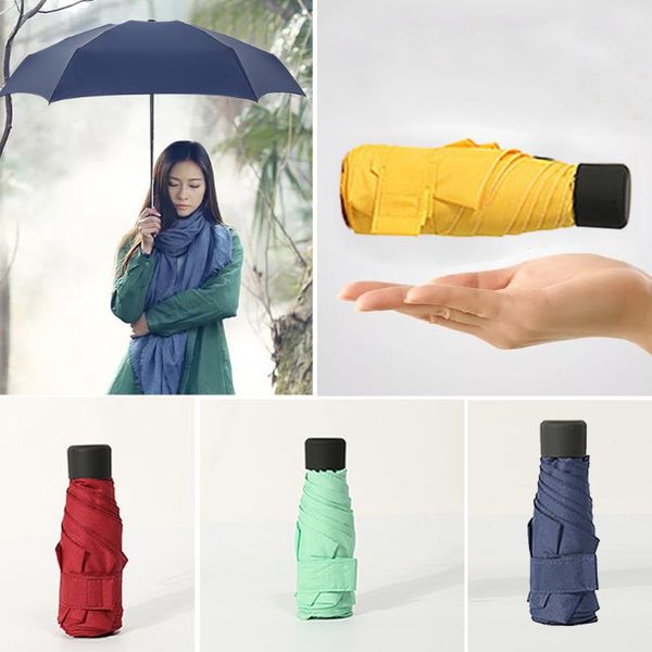 

umbrellas super mini pocket umbrella sun anti uv 5 folding rain windproof travel umbrella-