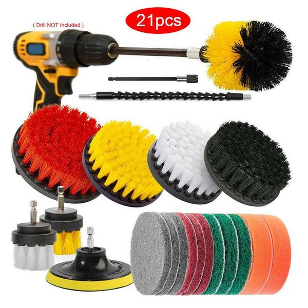 

car sponge cleaning drill brush electric professional 21pcs brushes