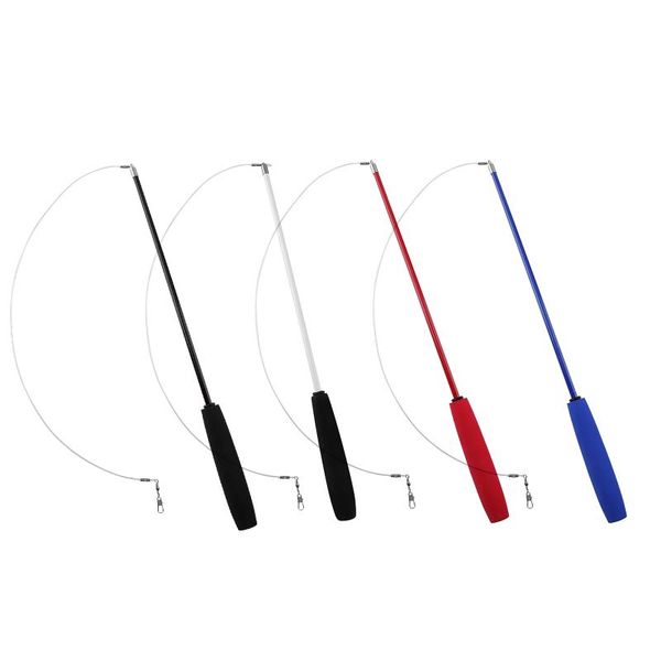 

cat teaser wands interactive retractable fishing pole wand catcher stick rod toy for kitten training exercising toys