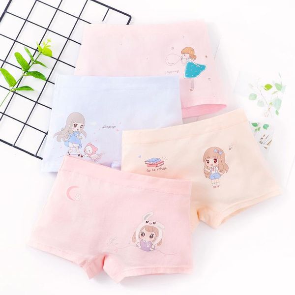 

4pcs/lot girl's briefs children's boxer cotton baby cartoon chu038 panties, Camo