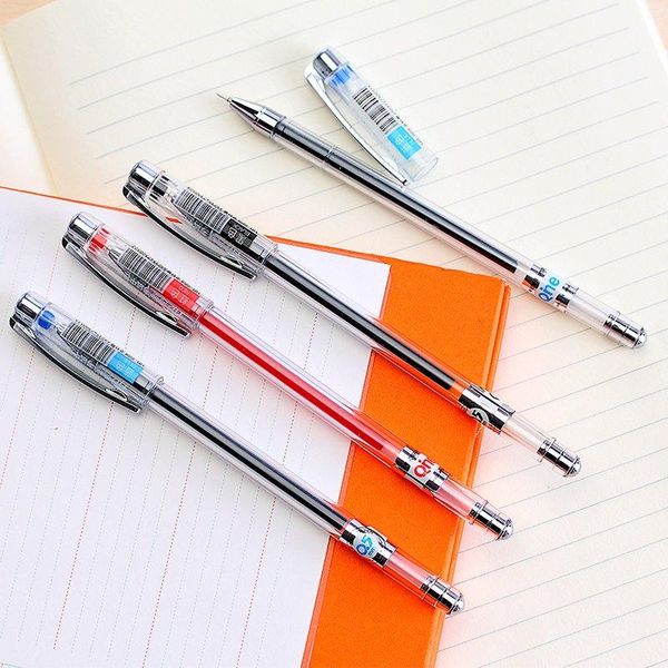 

gel pens 12 pcs/box south korea creative simple pen examination 0.5mm black red blue ink student stationery school office supply