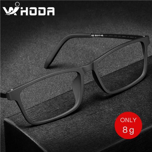

fashion sunglasses frames wihoda pure titanium +tr90 spectacle myopia glasses frame, men's square full-frame ultra-light elastic paint, Black