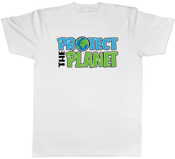 

protect the planet climate change mens t-shirt, White;black