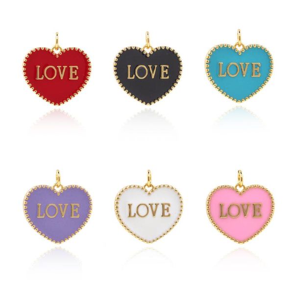 

charms red heart love pendant women's necklace lace gold collar lover gift bohemian party fashion jewelry 2021love charm, Bronze;silver
