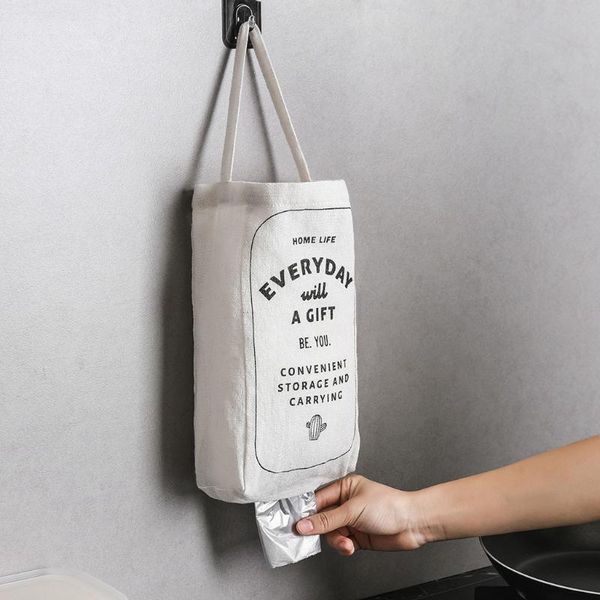

storage bags home grocery bag holder wall mount dispenser plastic kitchen organizer hanging garbage #42