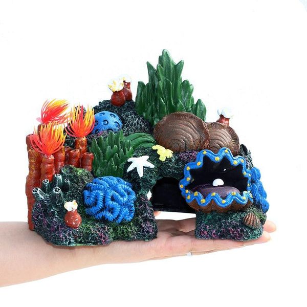 

aquarium decoration fishtank landscaping luminous coral reef rockery fish shelter ornaments aquascape decor accessories decorations