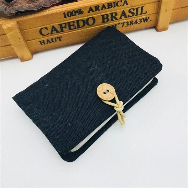

card holders simple literary style canvas bag cotton linen sleeve bamboo handmade cloth large-capacity, Brown;gray