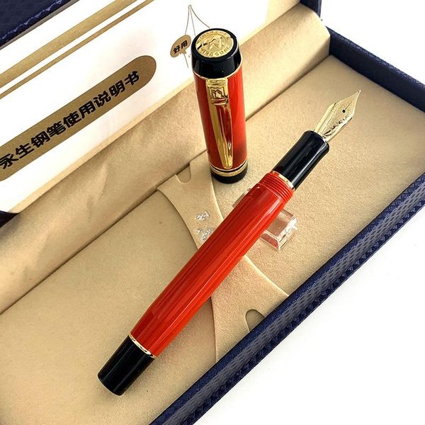 

fountain pens wing sung 670 pen translucent resin vaccum filling fountain-pen fine nib school office stationery gift box