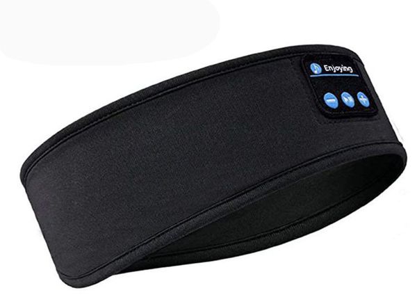 

Earphones headset Bluetooth headscarf headband wireless sports head band built-in sleep music Cell phone 5.0 Universal, Black