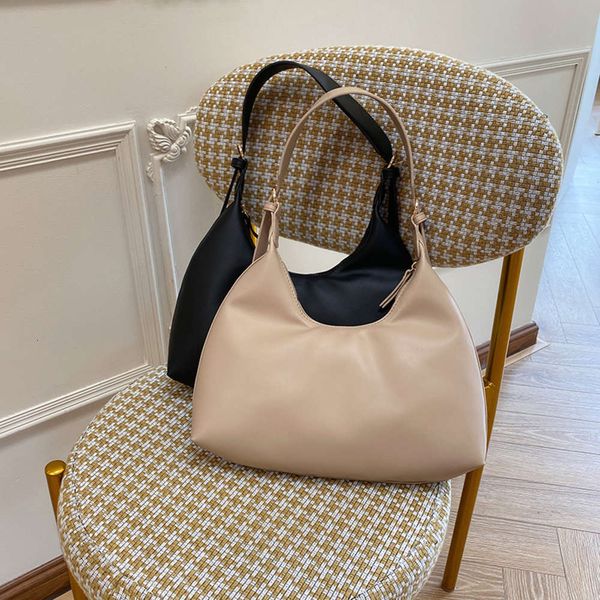 

soft pu leather women wide strap shoulder bag simple fashion solid color underarm bags for ladi female hobos handle
