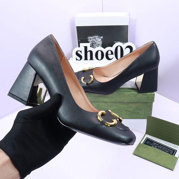 

classics women dress shoes fashion woman shoe 3 heel heights to choose from lady genuine leather size 35-40 by shoe02 03, Black