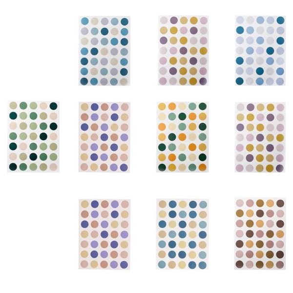 

gift wrap 20 sheets colorful circles stickers coding labels code sticker for diy