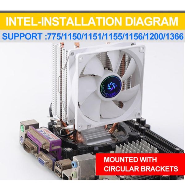 

fans & coolings cpu cooler 3 pin 2000rpm radiator heat sink deskpc case cooling fan quiet ventilador for amd/intel lga 1200/775/1150 115