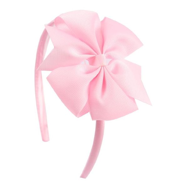 

hair accessories 2pcs/lot 4 inch girls bow hairband candy color headband band with grosgrain ribbon handmade solid, Slivery;white