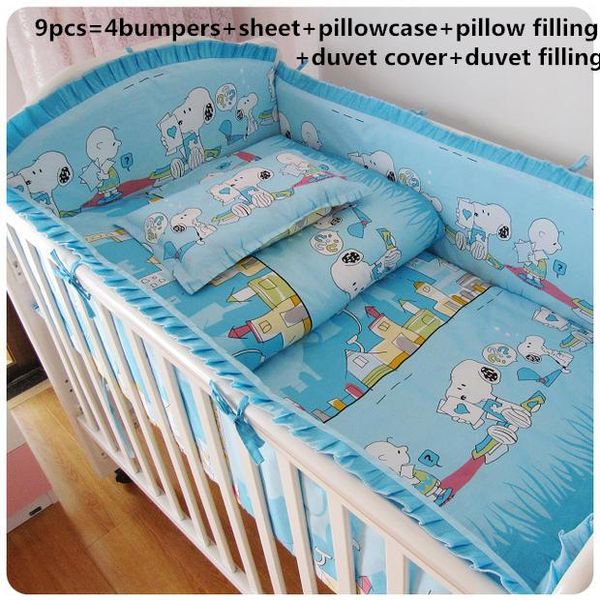 

2021 6/7pcs cot bedding sets crib for born baby gift duvet cover,120*60/120*70cm