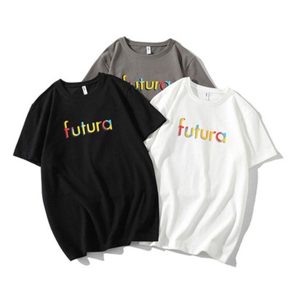 

men's t-shirts 2021 casual loose summer fashion round neck t-shirt, White;black