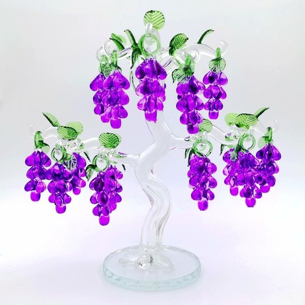 

crystal glass grape tree ornaments home decoration holiday gifts christmas crafts decorative objects & figurines