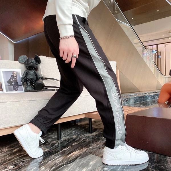 

tb 2021 autumn new 4-bar series waffle knitted pants, White;black