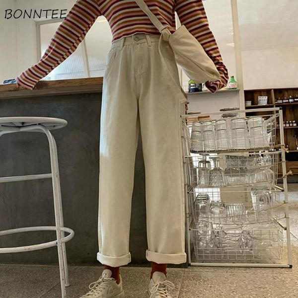 

women's pants & capris casual women chic black classic vintage summer korean preppy girls wide leg pant all-match retro ankle-length la, Black;white