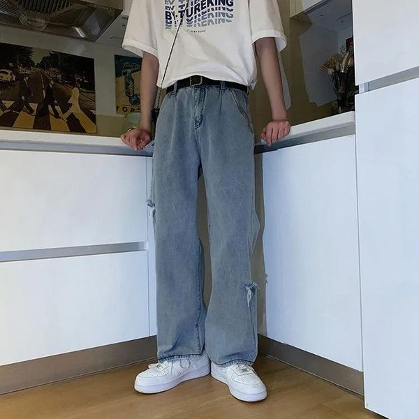 

men's jeans fashion loose hip hop men streetwear blue 2021 women black japan fashions harem pants male denim oversize