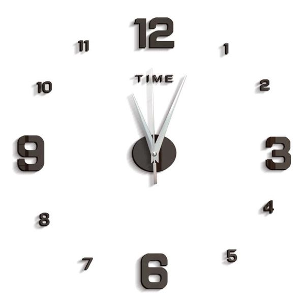 

wall clocks 2021 modern design rushed quartz fashion watches mirror sticker diy living room decor arrival 3d real big clock