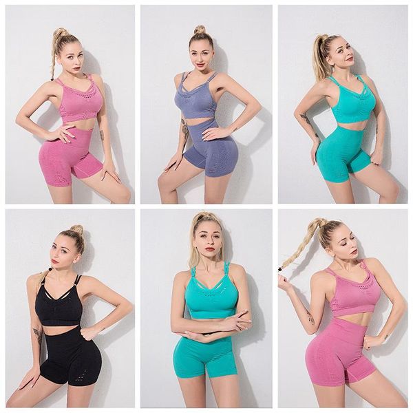 

yoga outfits women sport suit sports bra+sports shorts sportswear gym fitness clothes workout set, White;red