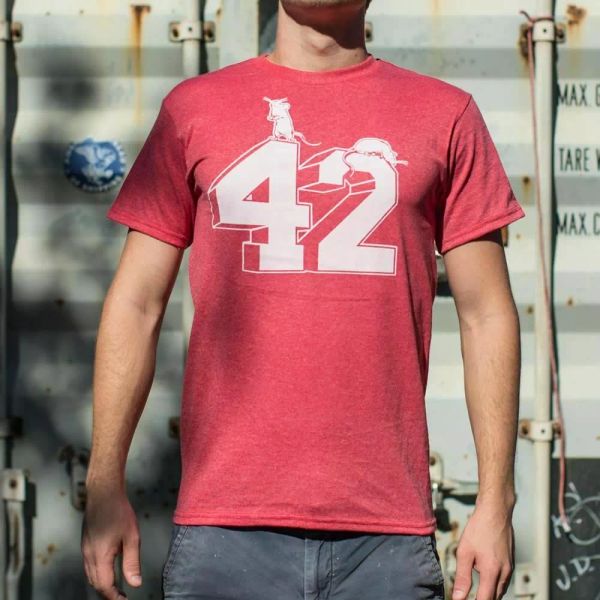 

forty two t-shirt | mens short sleeve graphic t-shirt, White;black