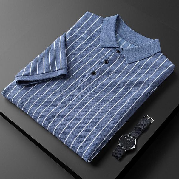 

men's t-shirts knitted male contrast color short sleeve stripe mens fashion slim fit casual man, White;black