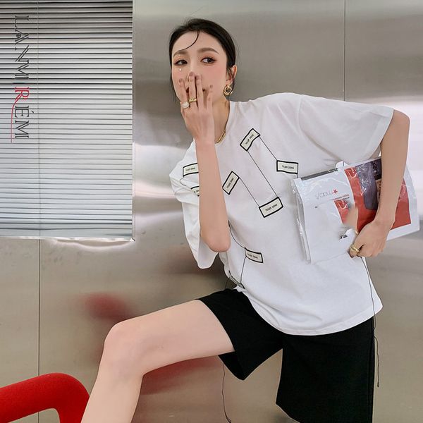 

women white large size t-shirt arrivals round neck short sleeve female fashion casual tide spring summer 2e1991 210507