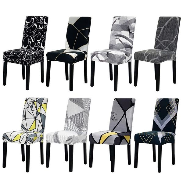 

chair covers 1/2/4/6pc spandex cover stretch elastic dining seat for banquet wedding restaurant el anti-dirty housse de chaise