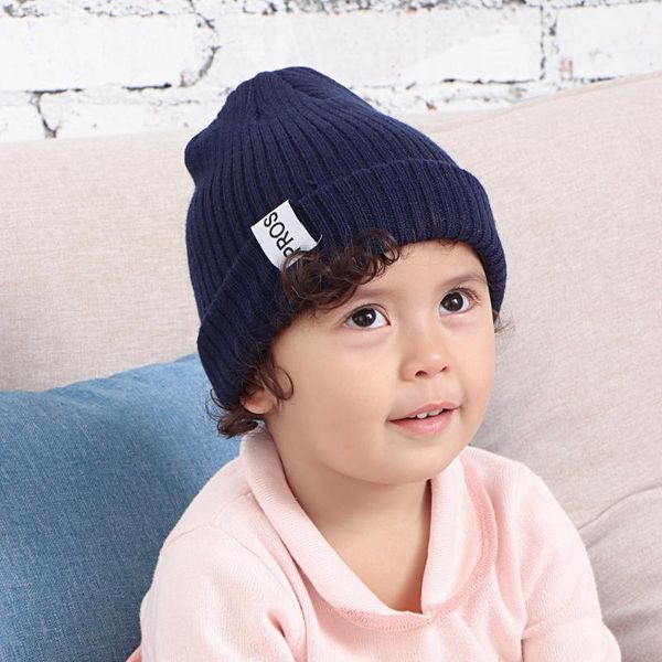 

caps & hats baby sport knitted hat warm windproof multicolor wool winter solid color for kids toddler beanie, Yellow