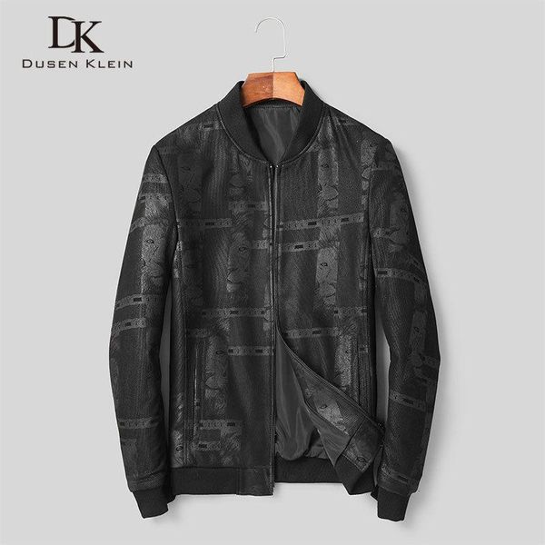 

men's leather & faux men genuine jacket real sheepskin jackets casual short black pockets 2021 autumn coat for man d1803