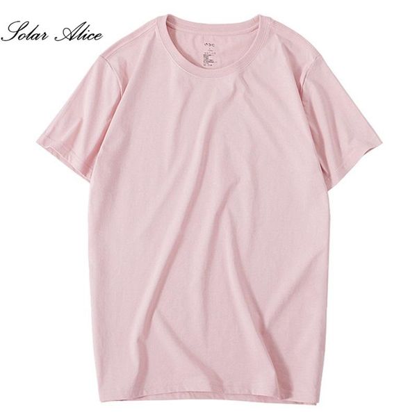 

men and women pure cotton solid color short-sleeved t-shirt plus size loose 220g men's t-shirts, White;black