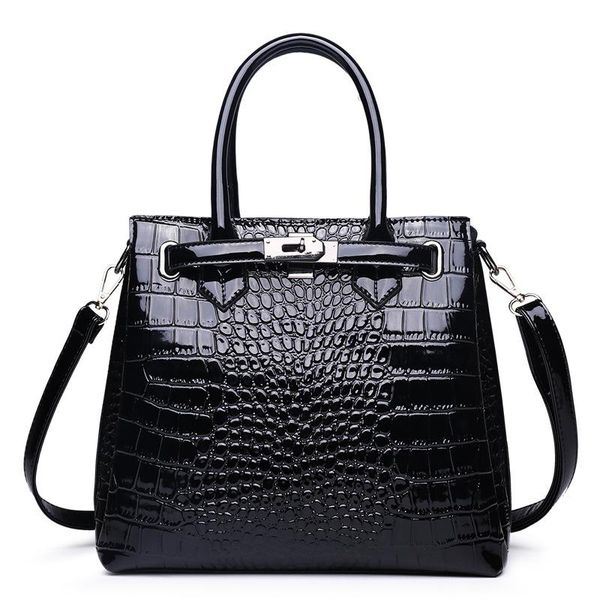 

evening bags fashion crocodile pattern ladies buckle handbags 2021 luxury handbag women designer large capacity shoulder briefcase