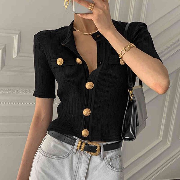 

women's sweaters korean women's knitted cardigan, autumn sweater short sleeve with round collar, casual b60. gmep, White;black