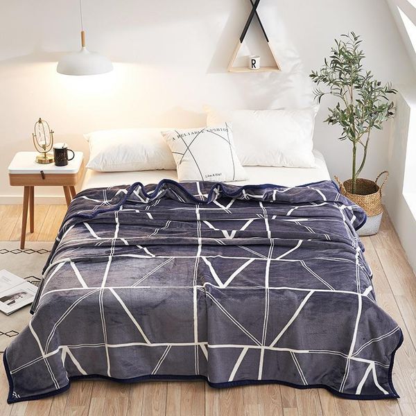 

blankets high density thicken plush bedspread blanket cover the bed winter super soft flannel for sofaa