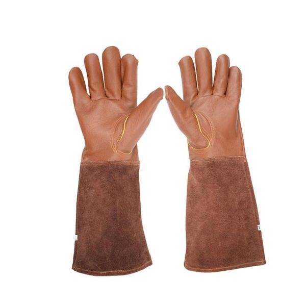 

rose pruning gloves for men and women extra long breathable goatskin leather thorn proof gardening gauntlet disposable
