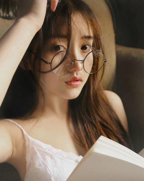 

fashion sunglasses frames eyeglasses for women metal spectacles glasses frame transparent clear retro myopia eye, Black