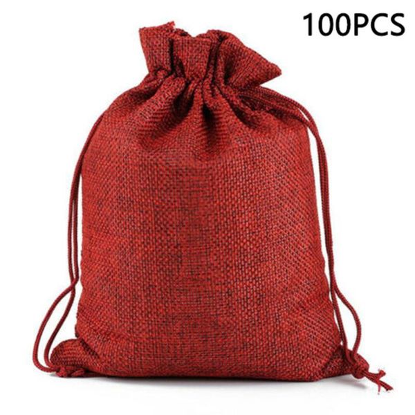 

10pcs bags burlap jute wedding favor gift candy pouch favors handmade wrap