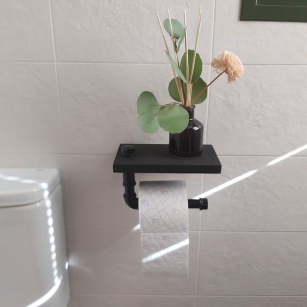 

bath accessory set bathroom fixture toilet roll holder with shelf wall mounted paper vintage accessories decoration