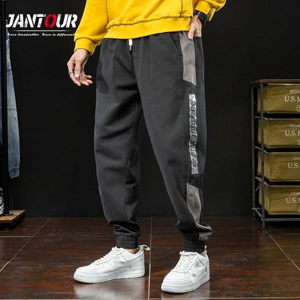 

pants men letter print streetwear fashion casual trousers ropa loose pantalones cotton 100% size s-3xl men's, Black