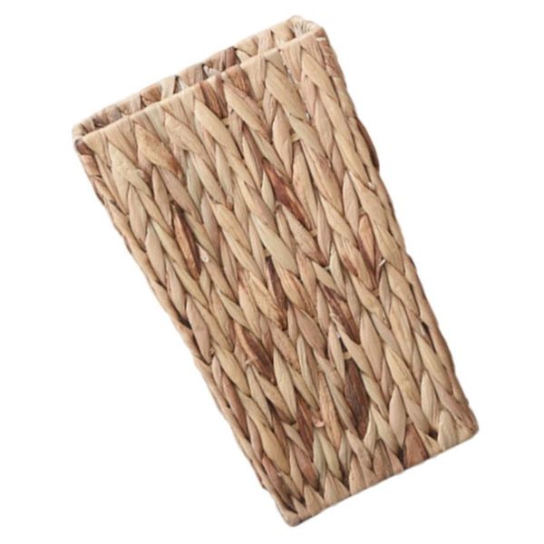 

waste bins 1pc woven storage basket wooden rattan box stationery flower